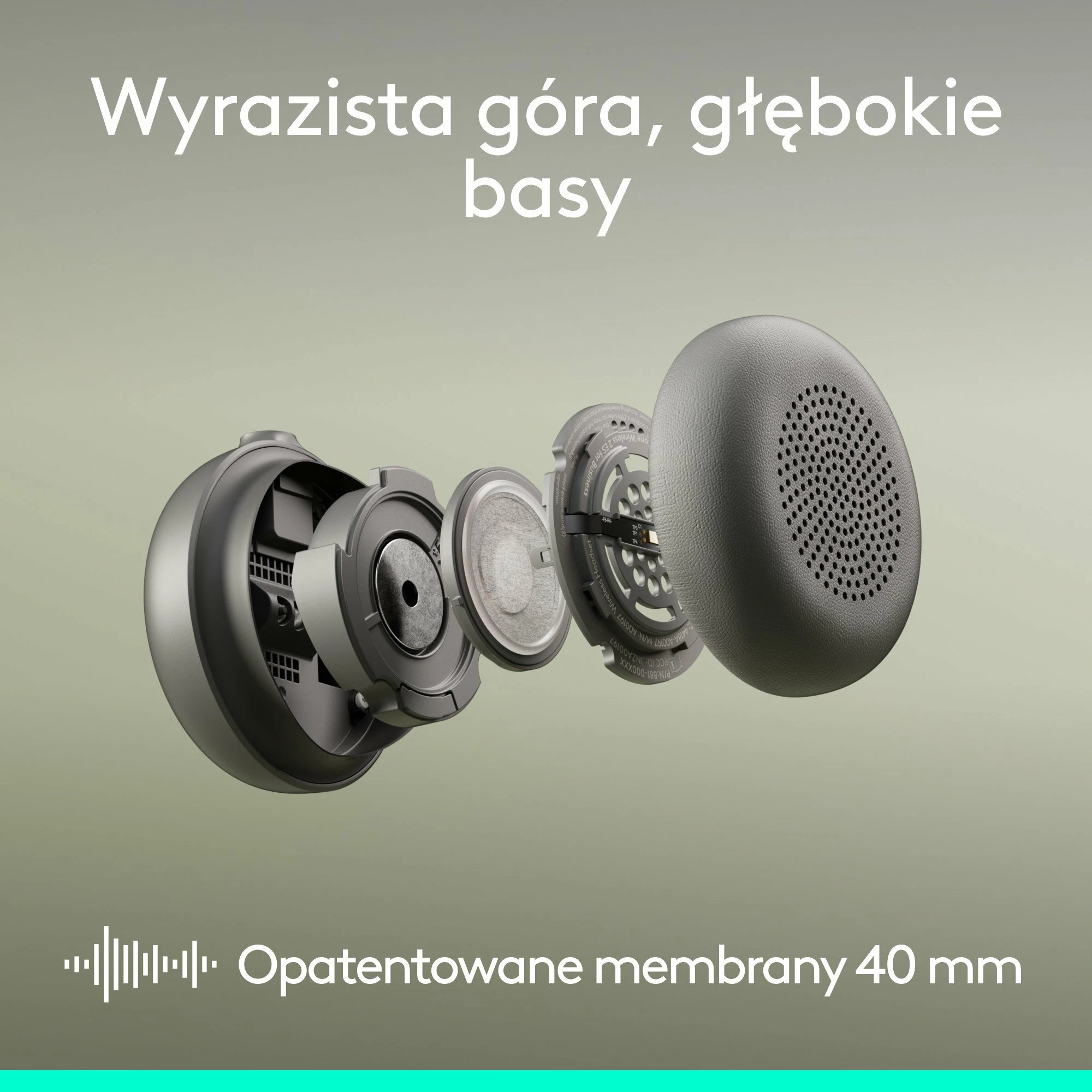 Kufje Logitech Zone Wireless 2 ES (981-001503), wireless Bluetooth 5.3, ANC, USB-C, të zeza, me çantë
