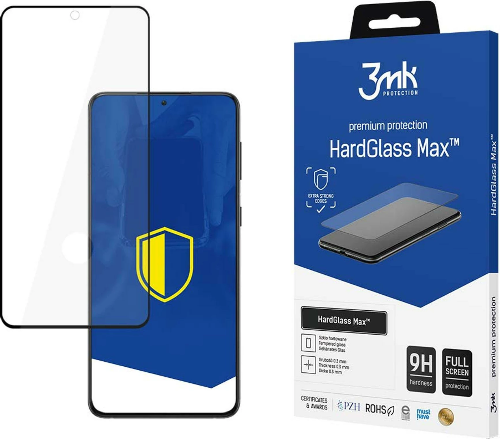 Xham i temperuar 3mk HardGlass Max FingerPrint për Samsung Galaxy S21 Ultra 5G
