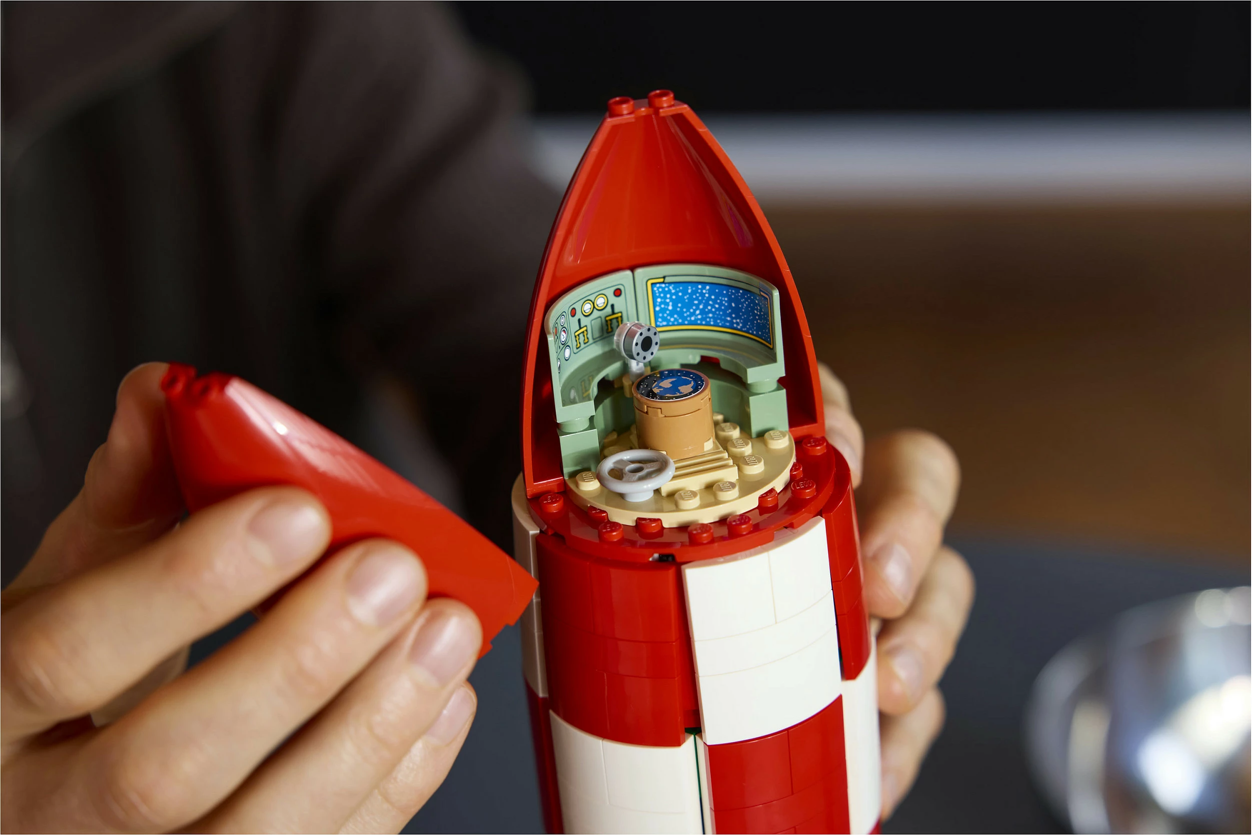 Set ndërtimi LEGO Ideas 21367 Tintin Moon Rocket, 1283 pjesë, 18+, multikolor