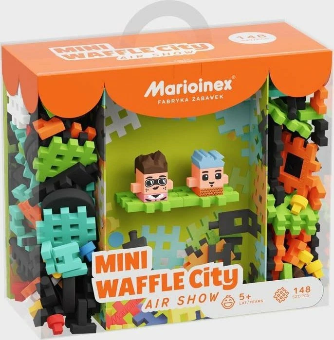Blloqe ndërtimi Marioinex Mini Waffle City Air Show 148 copë