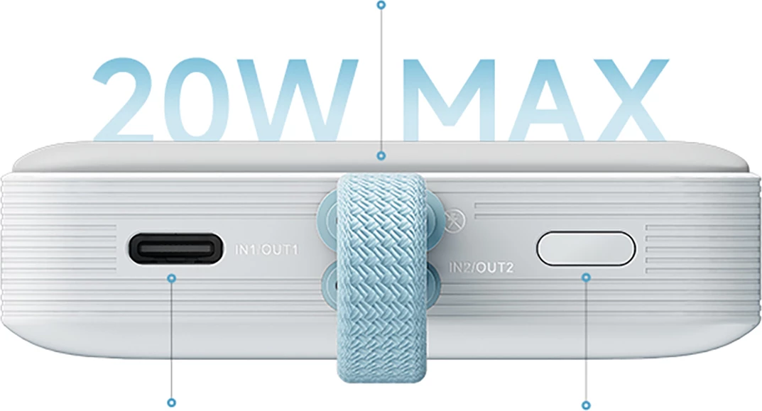 Power bank magnetik Cuktech CP132ML 10000 mAh 22.5 W PD, kabllo USB-C e integrume, i bardhë