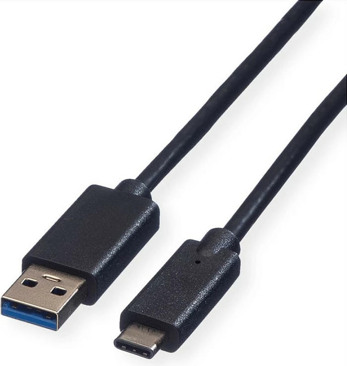 Kabllo USB ROLINE USB 3.2 Gen 1 A në C, 1 m, 5 Gbit/s, e zezë