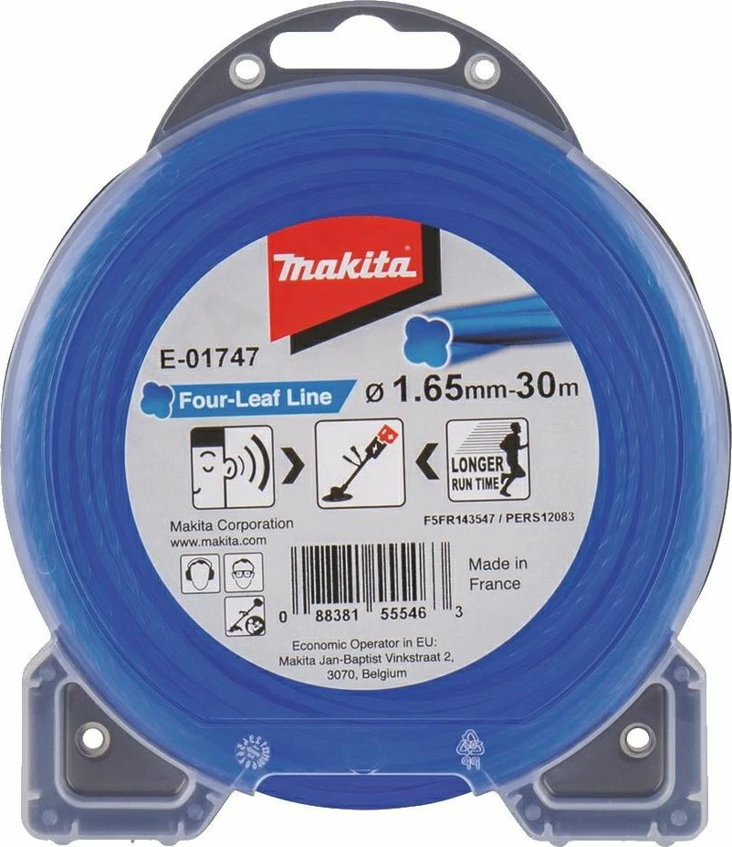 Fije najloni për trimmer Makita ME-01747 1.65mm 30m Clover, blu