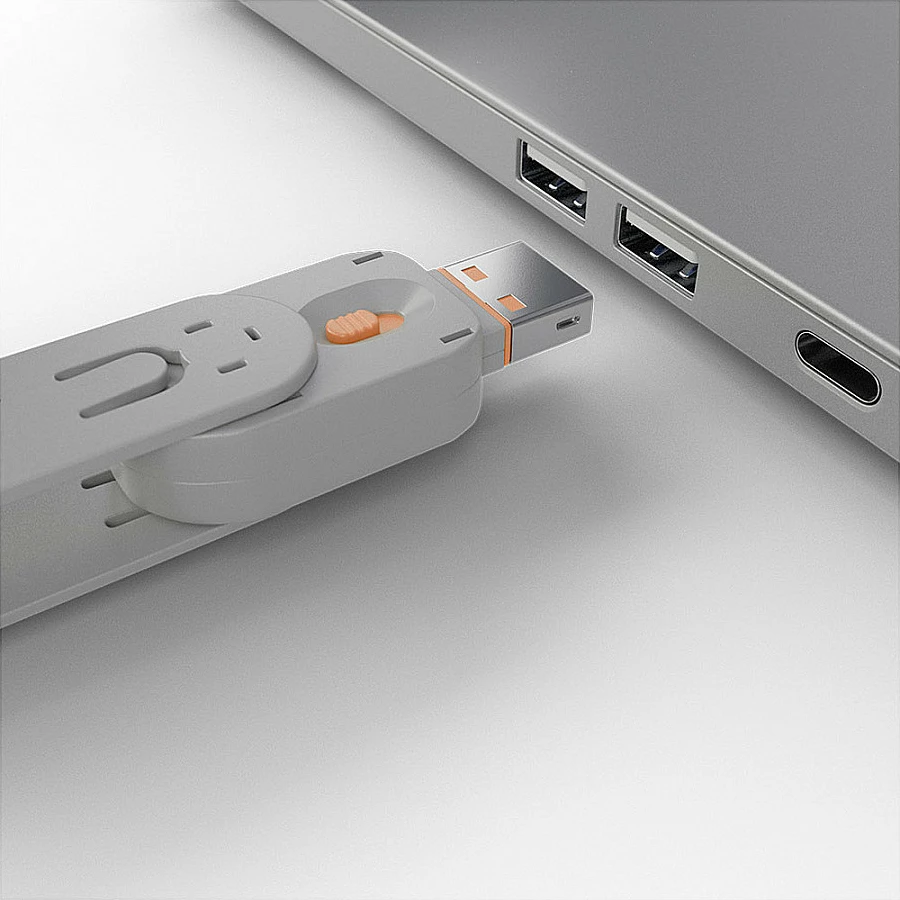 Bllokues porte USB-A LINDY, set 4 copë me çelës, portokalli