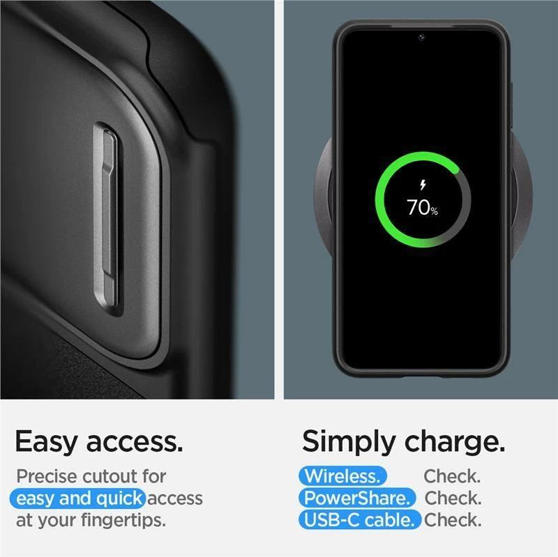 Mbështjellës Spigen Optik Armor për Samsung Galaxy S23, i zi