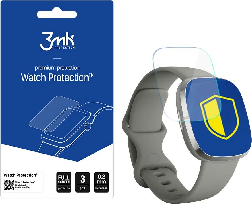 Folje mbrojtëse për smartwatch 3mk Protection Watch Protection ARC, për Fitbit Sense, set 3 copë