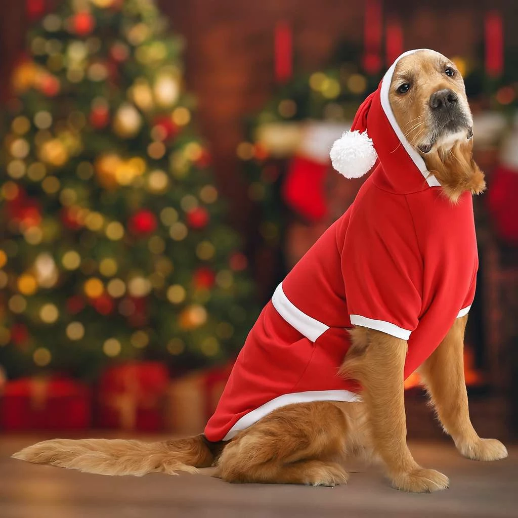 Hudi për qen, Paws & Whiskers, e kuqe, Christmassweat