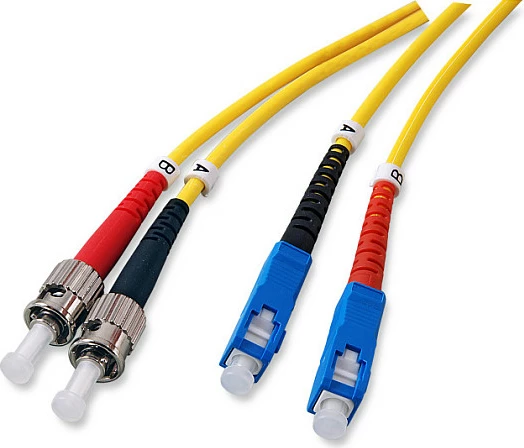 Kabllo fibër optike EFB Elektronik SC-ST OS2 G.652D, duplex, 3m, e verdhë