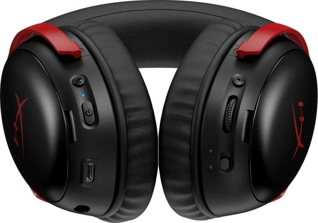 Kufje gaming wireless HyperX Cloud III S A59Z0AA, Bluetooth 5.3 + 2.4 GHz, DTS Headphone:X, bateri deri 120h, e zezë-kuqe