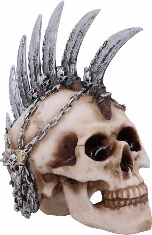 Figurinë Nemesis Now Chain Blade, rrëshirë e pikturuar me dorë, bezhë/argjend