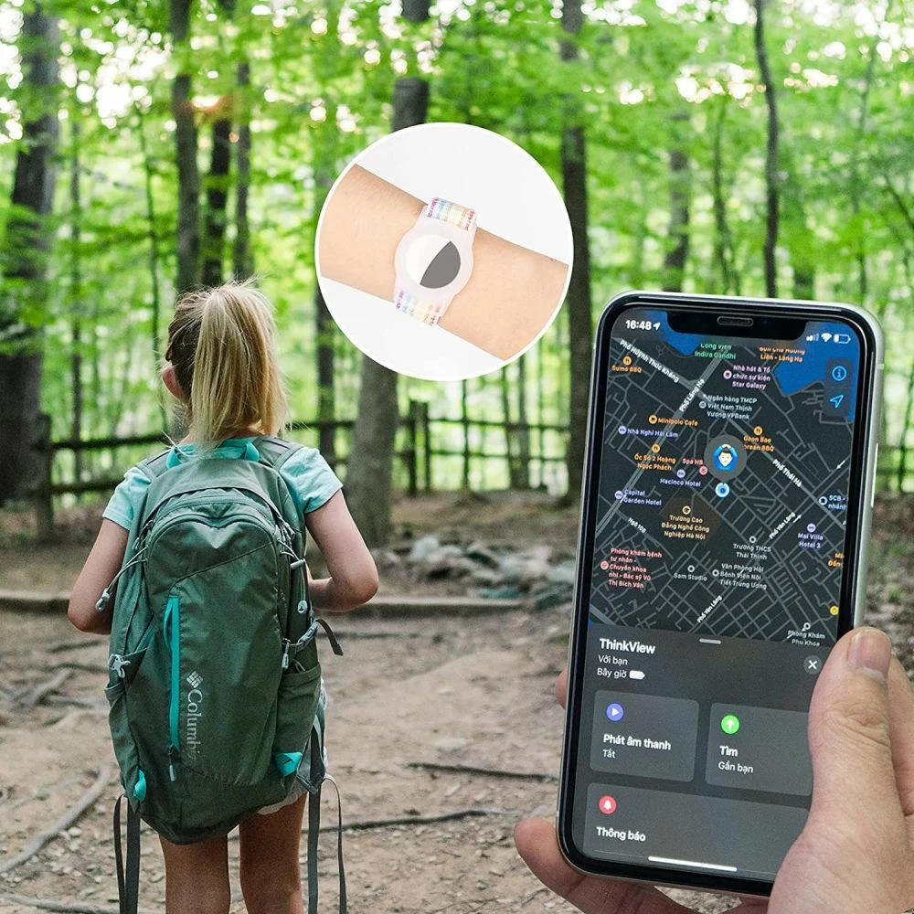 Rrip dore najloni Tech-Protect për fëmijë, për Apple AirTag, Jeshil