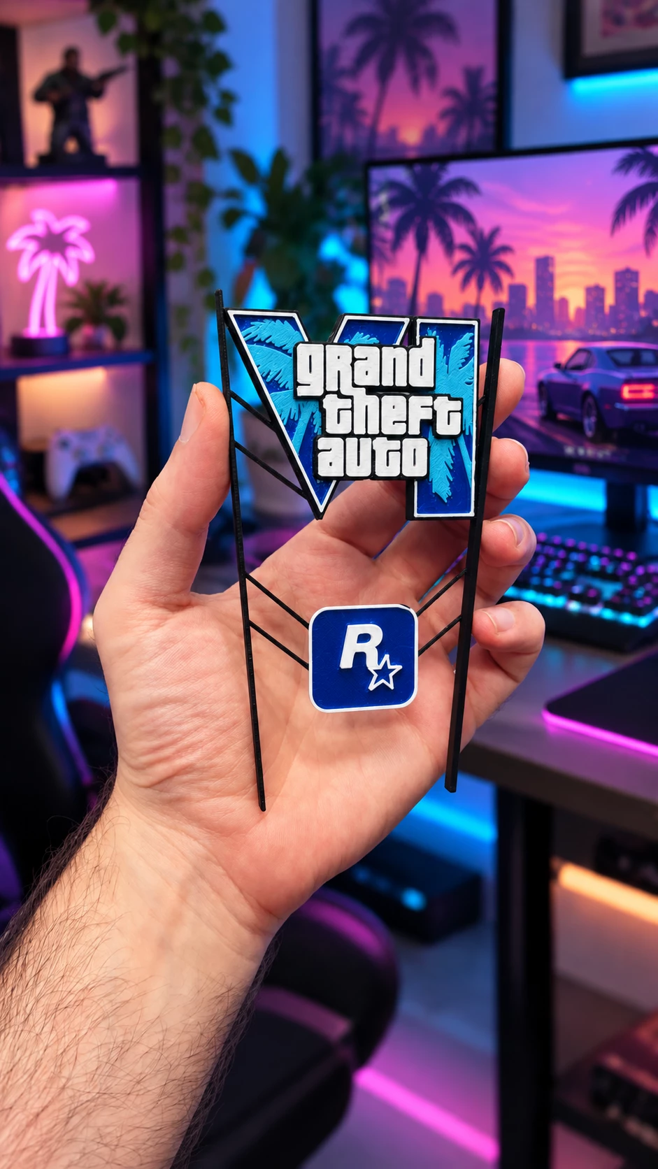 Kapak PS5 Pro / Slim / Fat – GTA VI Logo