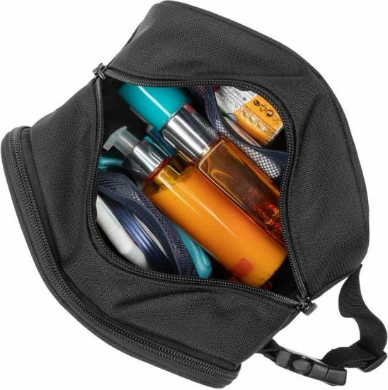 Çantë tualeti RIVACASE ECO 8409, RPET poliester, 215×160×120 mm, e zezë