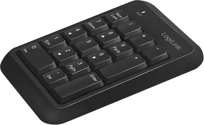 Tastierë numerike LogiLink ID0201, Bluetooth 5.1, 17 taste, e zezë