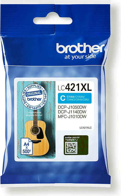 Kartrix boje Brother LC-421XLC XL, 500 faqe, Cyan