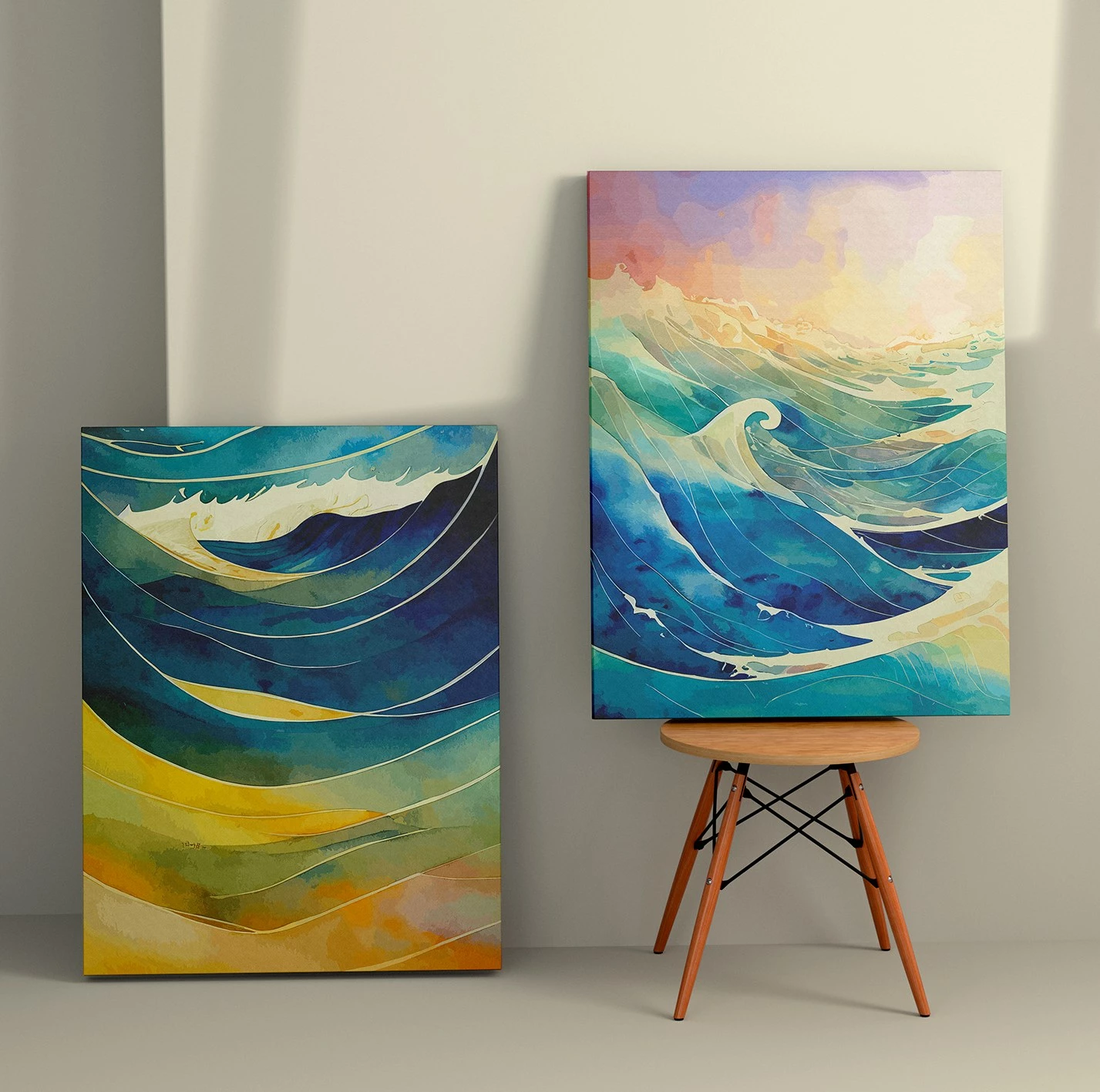 Pikturë dekorative në kanavacë (2 copë), Wallity, 2KNV4319, 50x70 cm