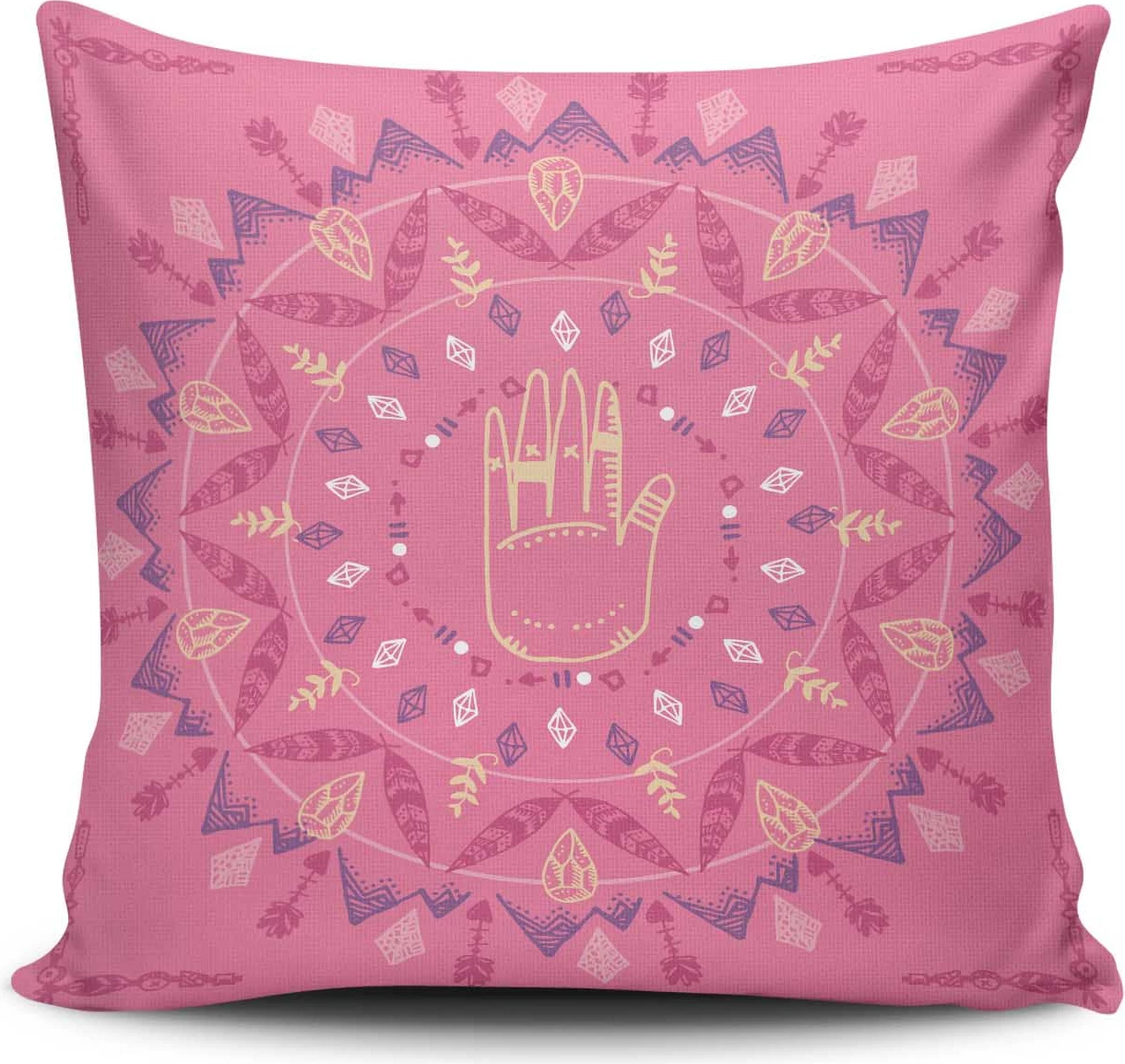 Jastëk dekorativ Aberto Design, MANDALA-02, shumëngjyrësh, 43x43cm