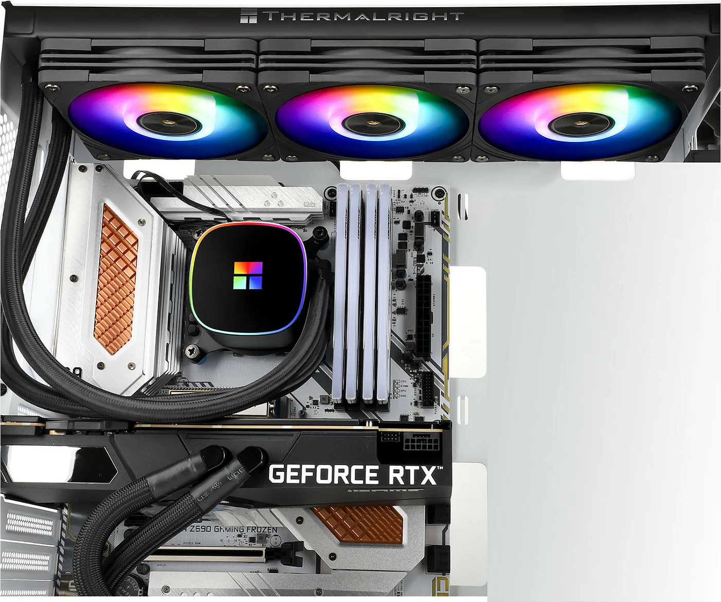 Ftohës uji AIO Thermalright Frozen Horizon V2 RGB, 360mm, 3x120mm PWM, zi