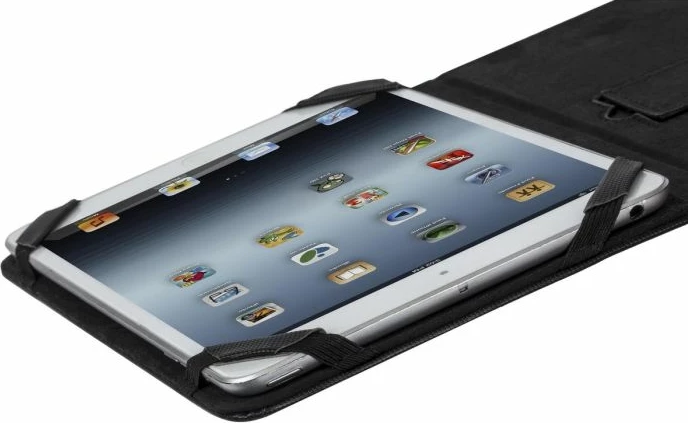 Mbështjellës me stand për tablet 7" RIVACASE 3212, mbyllje magnetike, poliuretani, i zi