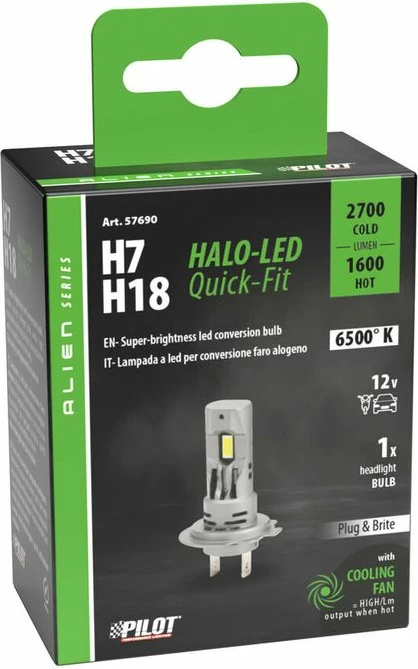 Lampa Led H7/h18 12v 25w Px26d / Py26d-1 1pcs
