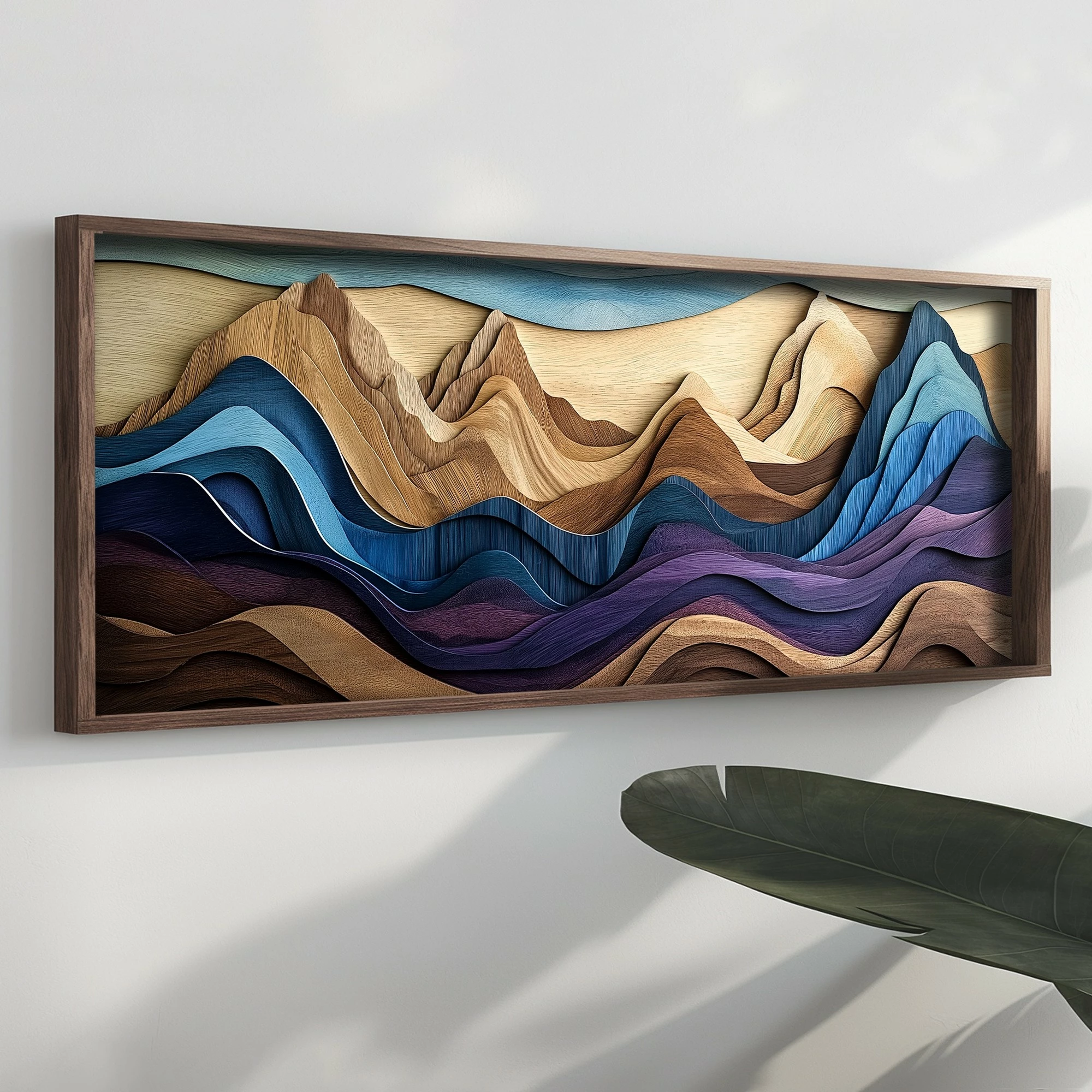 Pikturë dekorative me kornizë MDF, Wallity, EMR044, shumëngjyrëshe, 40x120x3.5cm
