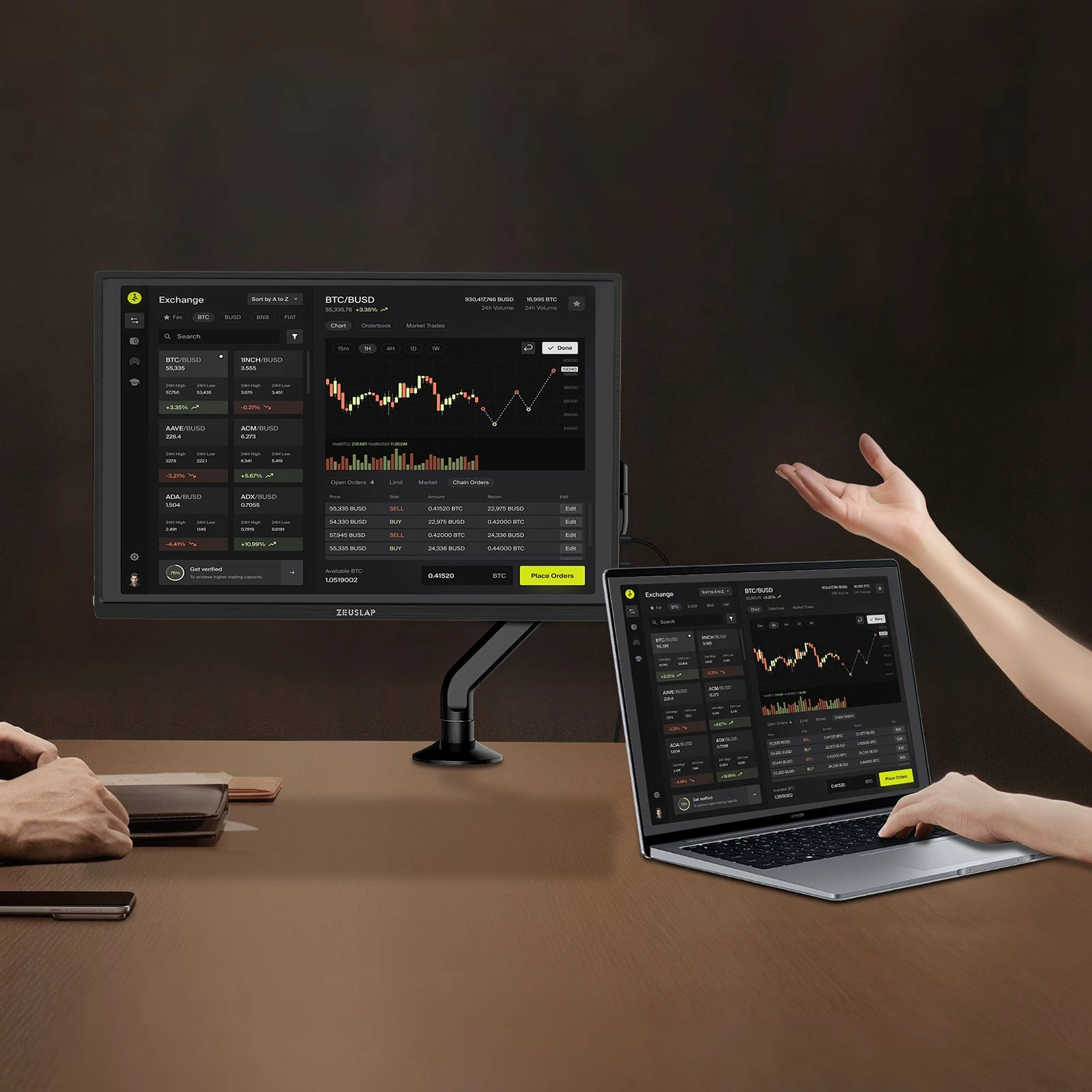 Monitor portativ Zeuslap P16K 16\" IPS 2560x1600 144Hz USB-C/Mini HDMI i zi