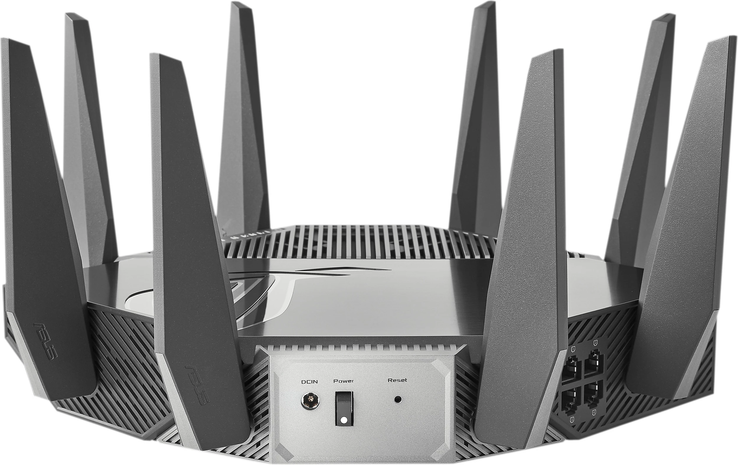 Router Wi‑Fi ASUS ROG Rapture GT-AXE11000, Tri-band WiFi 6E, 2.5G WAN/LAN, 8 antena, i zi
