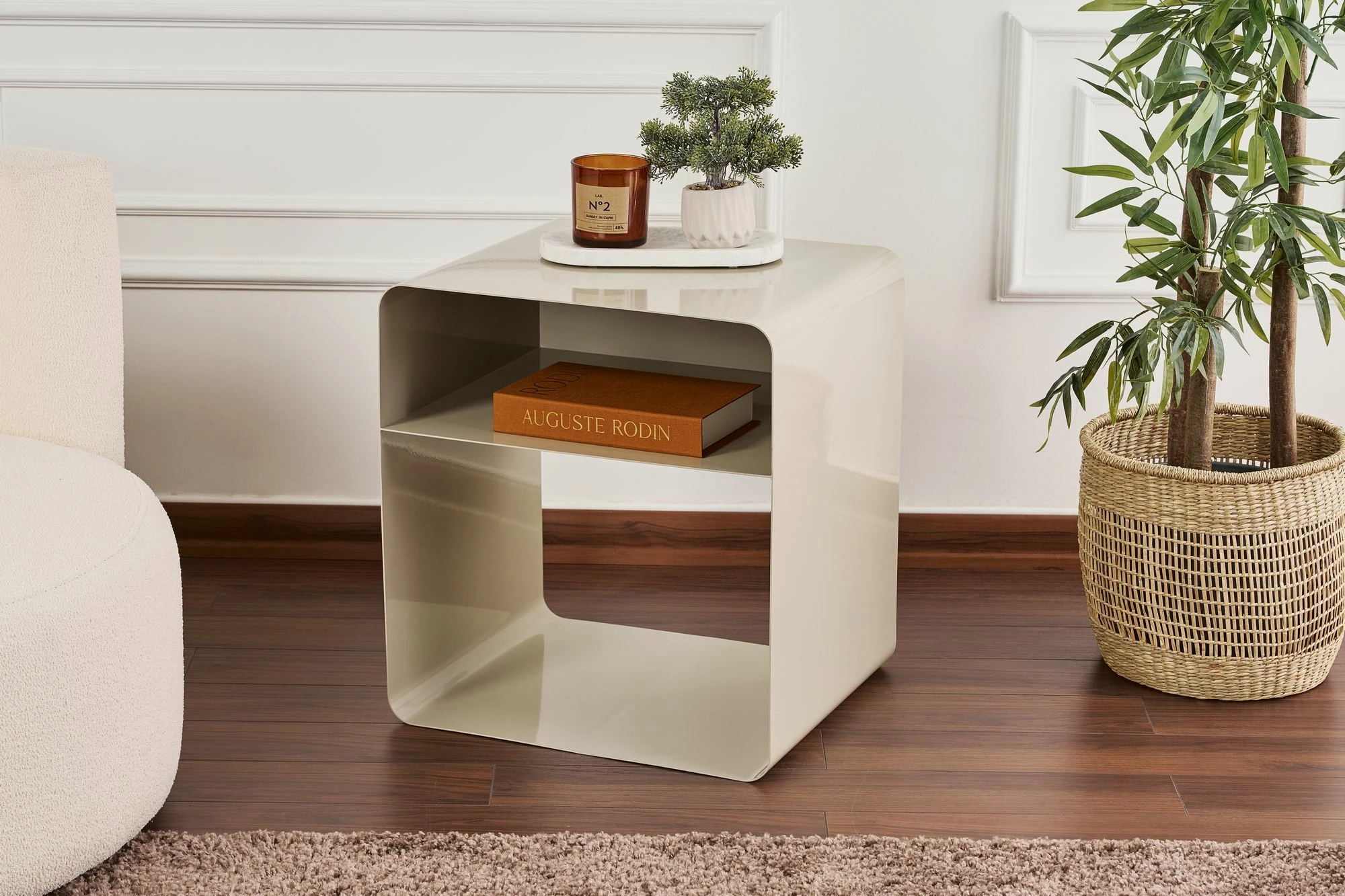 Tavolinë anësore, ngjyrë taupe, Skye Decor, SHB-012-B