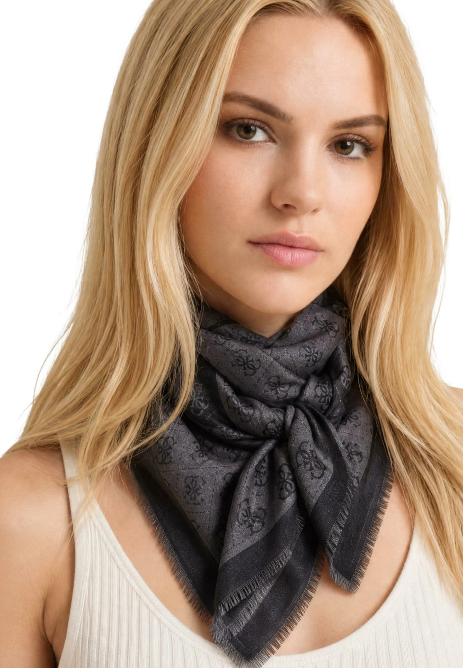 Shall për femra Guess Lindsey Jacquard AW5526 VIS03, antracit