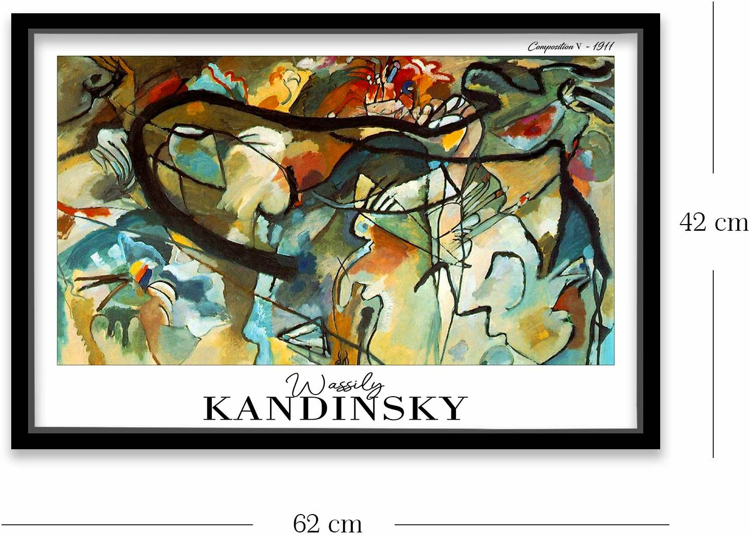 Pikturë dekorative me kornizë, Wallity, 4262SYHKANDINSKY-005