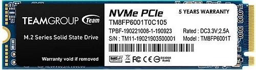 SSD i brendshëm Team Group MP33 1TB, M.2 NVMe PCIe 3.0, 1800/1500MB/s