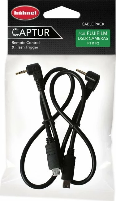 Set kabllosh Hahnel Captur Cable Pack për kamera Fujifilm DSLR (F1 & F2), i zi