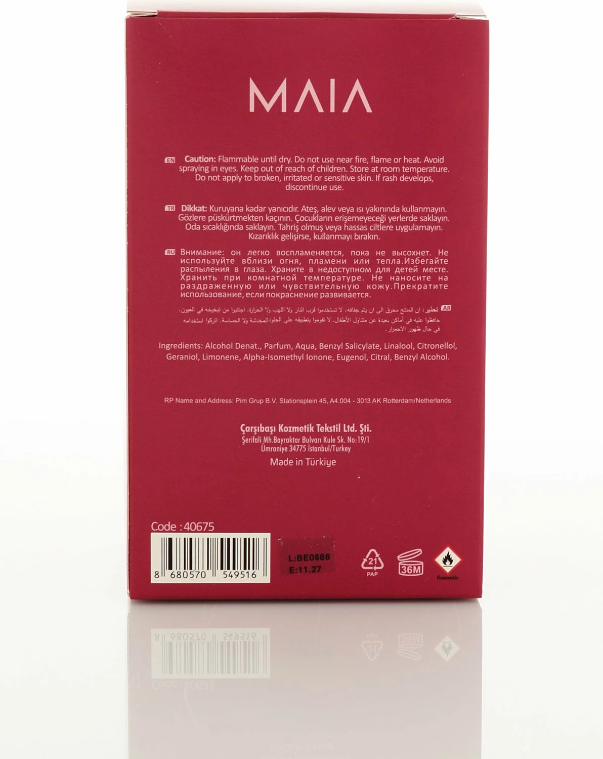 Parfum për gra, Alberto Taccini MAIA, 100ml, 40675