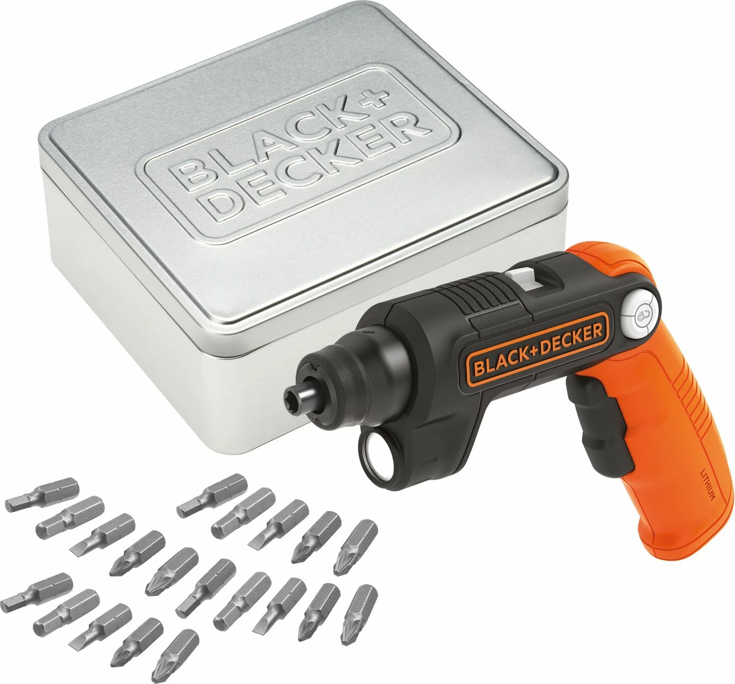 Kaçavidë pa kabllo Black&Decker BDCSFL20AT 3.6V Li-Ion, LED, 5.5Nm, 180rpm, set 20 bit + karikues + kuti metalike