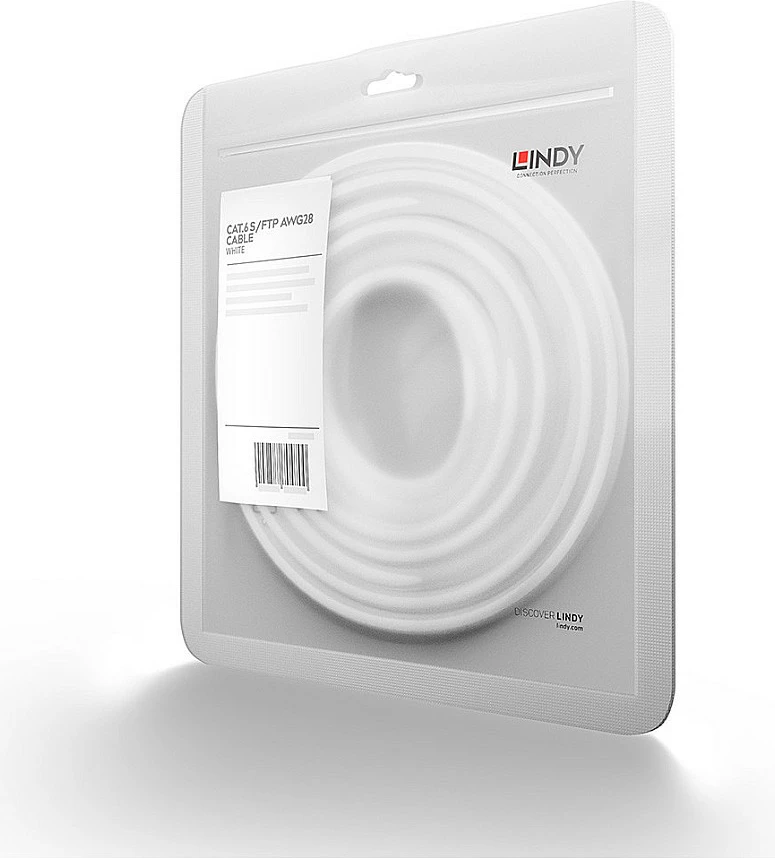 Kablë rrjeti LINDY 47384 Cat6 S/FTP, 2 m, RJ-45 në RJ-45, e bardhë