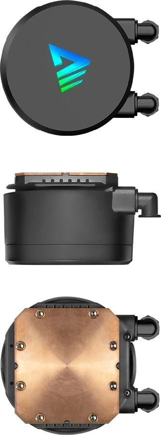 Komplet ftohës me ujë për kasë, Savio VELOX 240MM, 2x12 cm, RGB, i zi