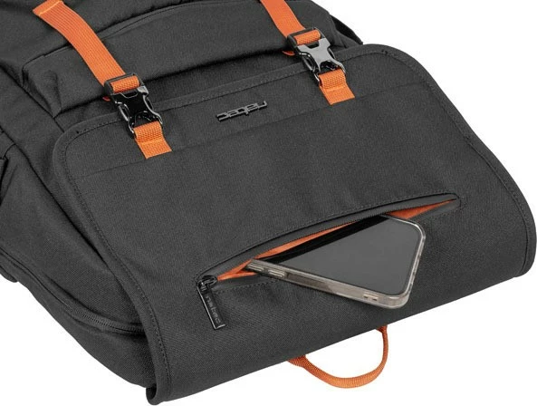 Çantë shpine Natec Niala, 15.6 inç, 18L, e zezë me portokalli