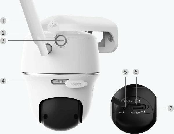 Kamerë IP Reolink Go Series G430 5MP, 4G LTE/Wi‑Fi, bateri 6000mAh, microSD deri 128GB, IP64, bardhë/zi