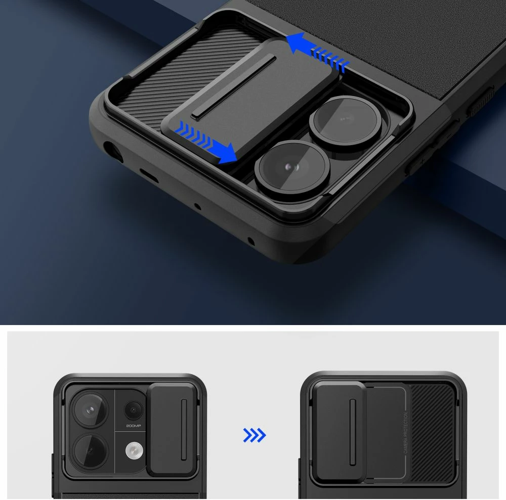 Mbështjellës Tech-Protect Velar Cam+ për Xiaomi Redmi Note 13 Pro 5G / Poco X6 5G, i zi