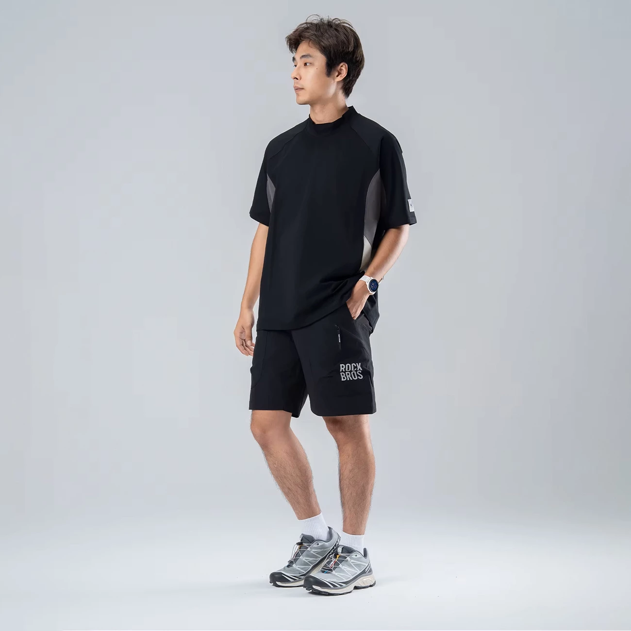 Shorce sportive Rockbros YDDK015, XL, me rrip, xhepa me zinxhir, të zeza