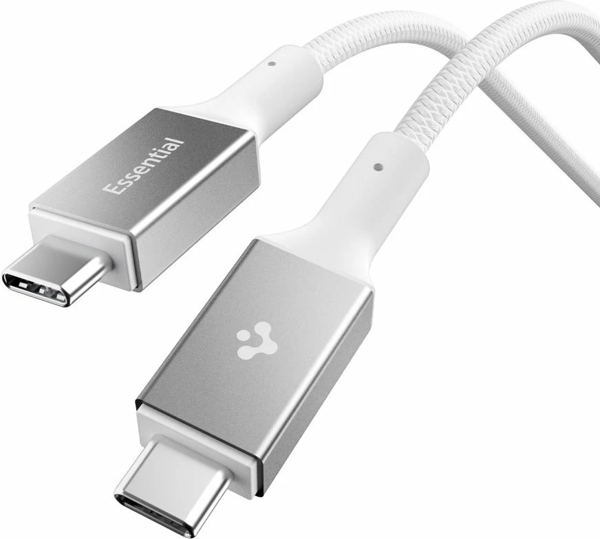 Kabllo USB-C në USB-C Spigen Essential EB10010CC 100W 1 m, e bardhë, 1 copë