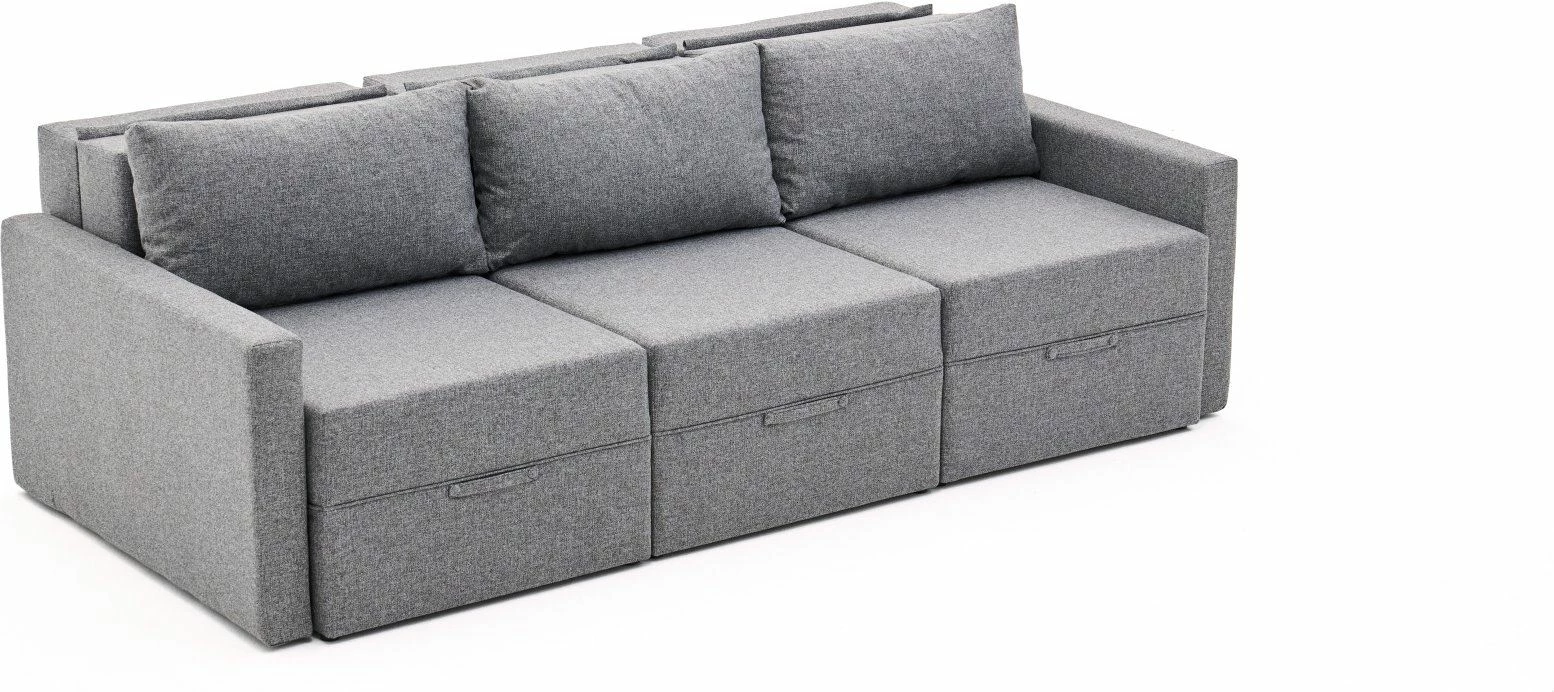 Divan-krevat treshe, Atelier del Sofa, Saros, gri