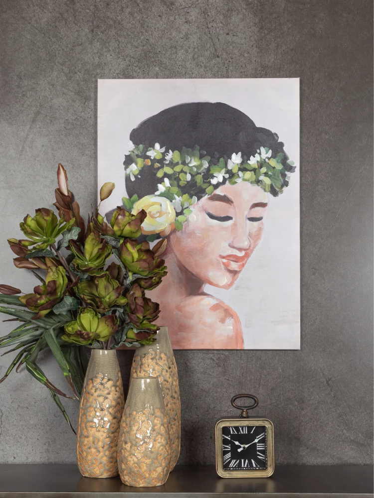 Pikturë dekorative SPRING LADY, kanavacë, shumëngjyrëshe, 60x80x4cm