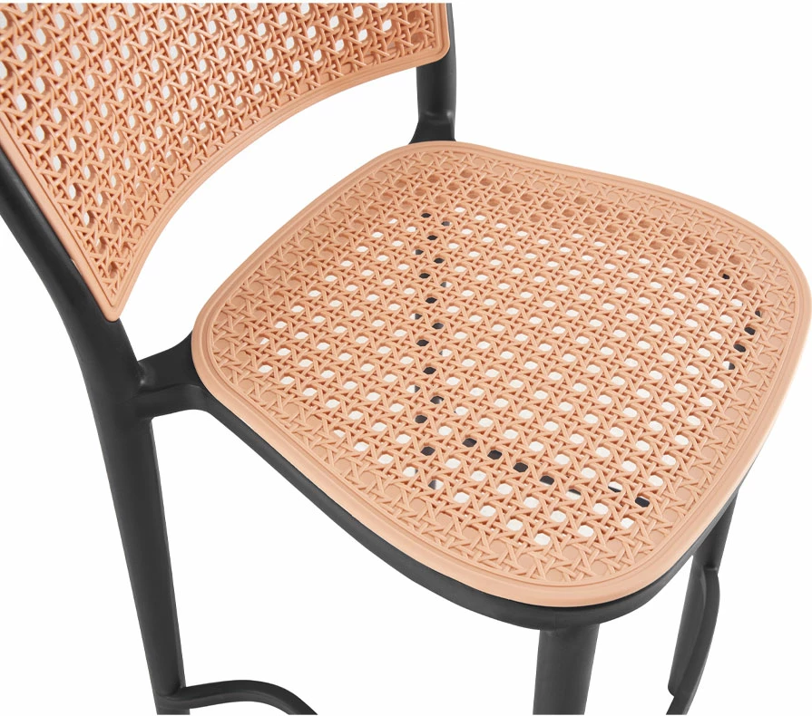 Karrige për bar Vienna, e zezë-natyrale, 52.5x51x103 cm