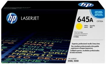 Toner HP 645A C9732A rendiment 9,750–23,700 faqe, e verdhë