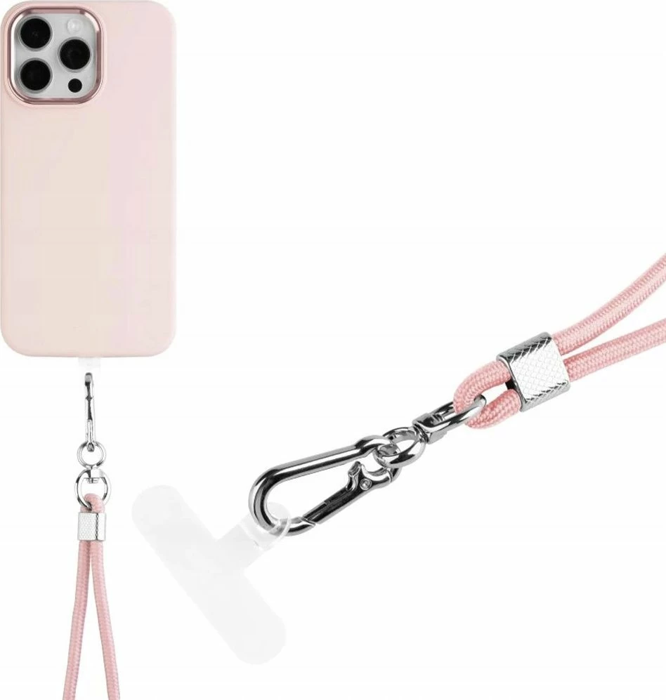 Litar qafe universal për celular Fixed NeckUni 40-76 cm najlon, rozë