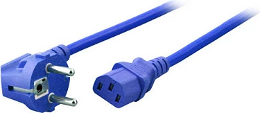 Kabllo rryme EFB Elektronik, Schuko 90° - IEC C13, 3 m, 10A/250V, e kaltër