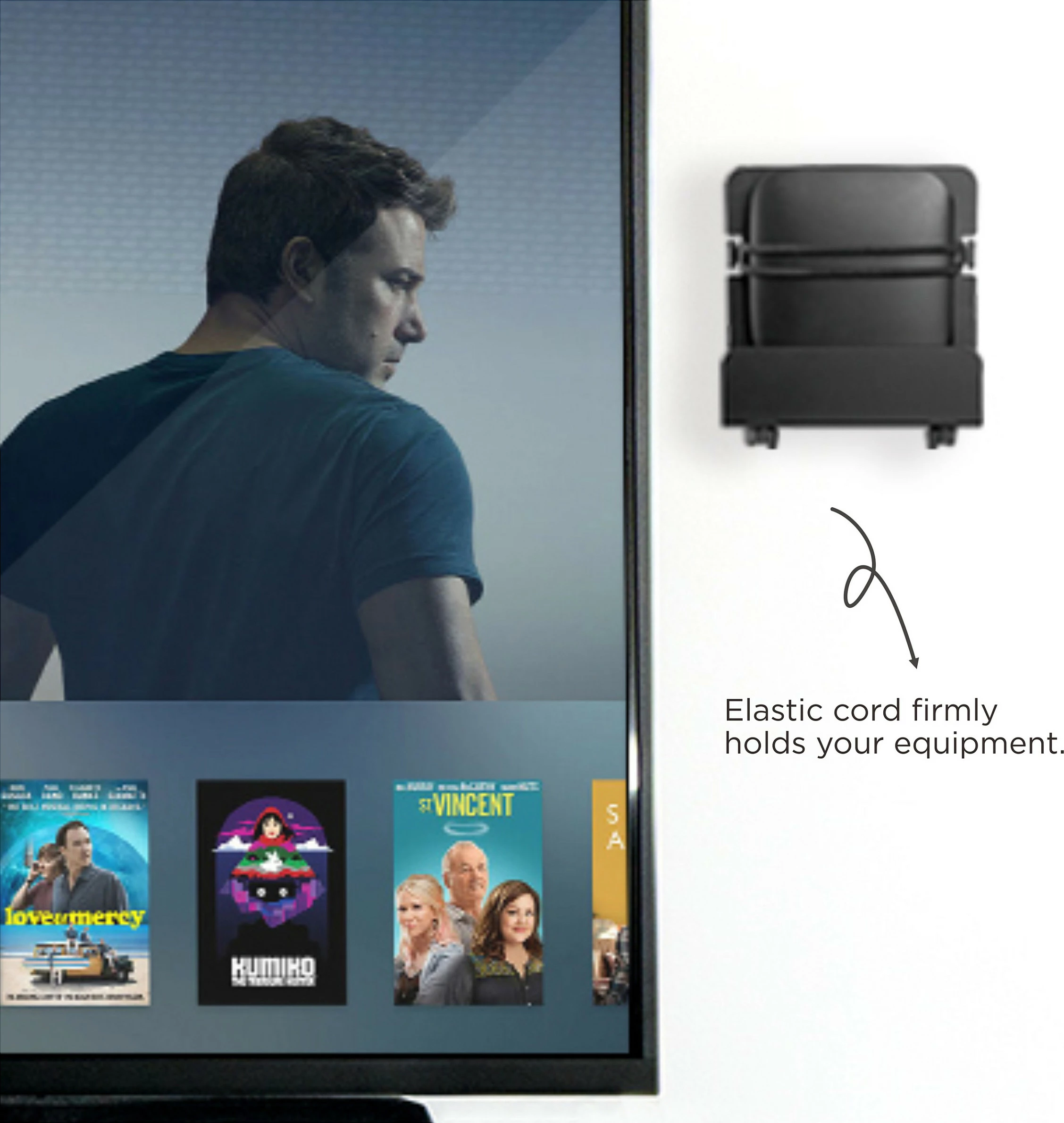 Mbajtëse muri për media player Equip Universal 25x39 mm, deri 1 kg, e zezë