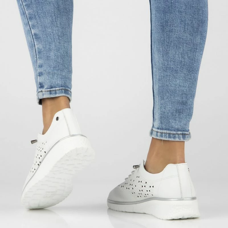 Këpucë të ulëta femra Filippo DP6714, të bardha