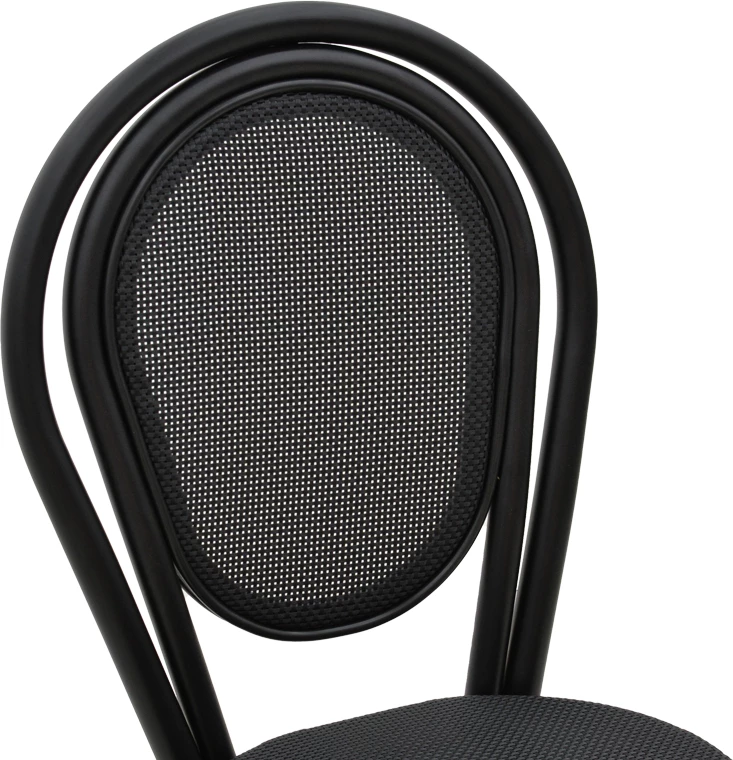 Karrige Nacia alumini e zezë-textilene e zezë 45x59x85cm